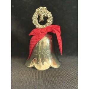 Silversmith 2006, 2007 Annual Holiday Bell Reindeer Wreath Tree set of 3 READ